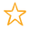 An outline of a gold-colored star.